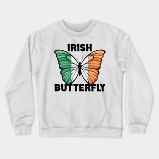 Irish Flag Butterfly - Ireland Flag Crewneck Sweatshirt